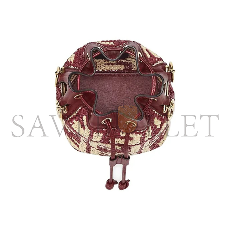 F**di mini mon tresor logo bucket bag anemone 8bs010ad6jf1c14 (18*12*10cm)